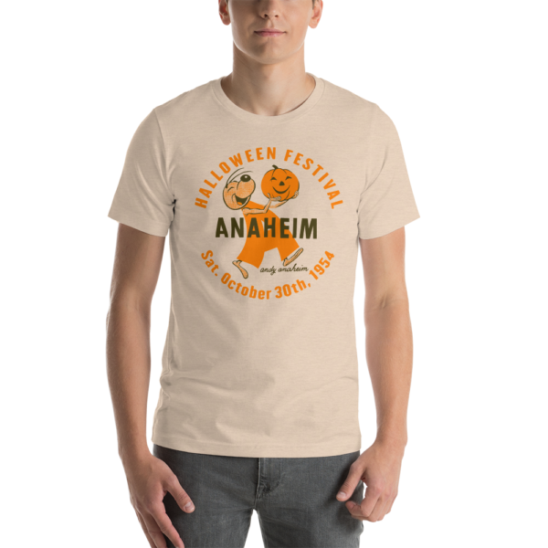 Halloween Andy Anaheim, Unisex T-Shirt – Multiple colors available, light colors