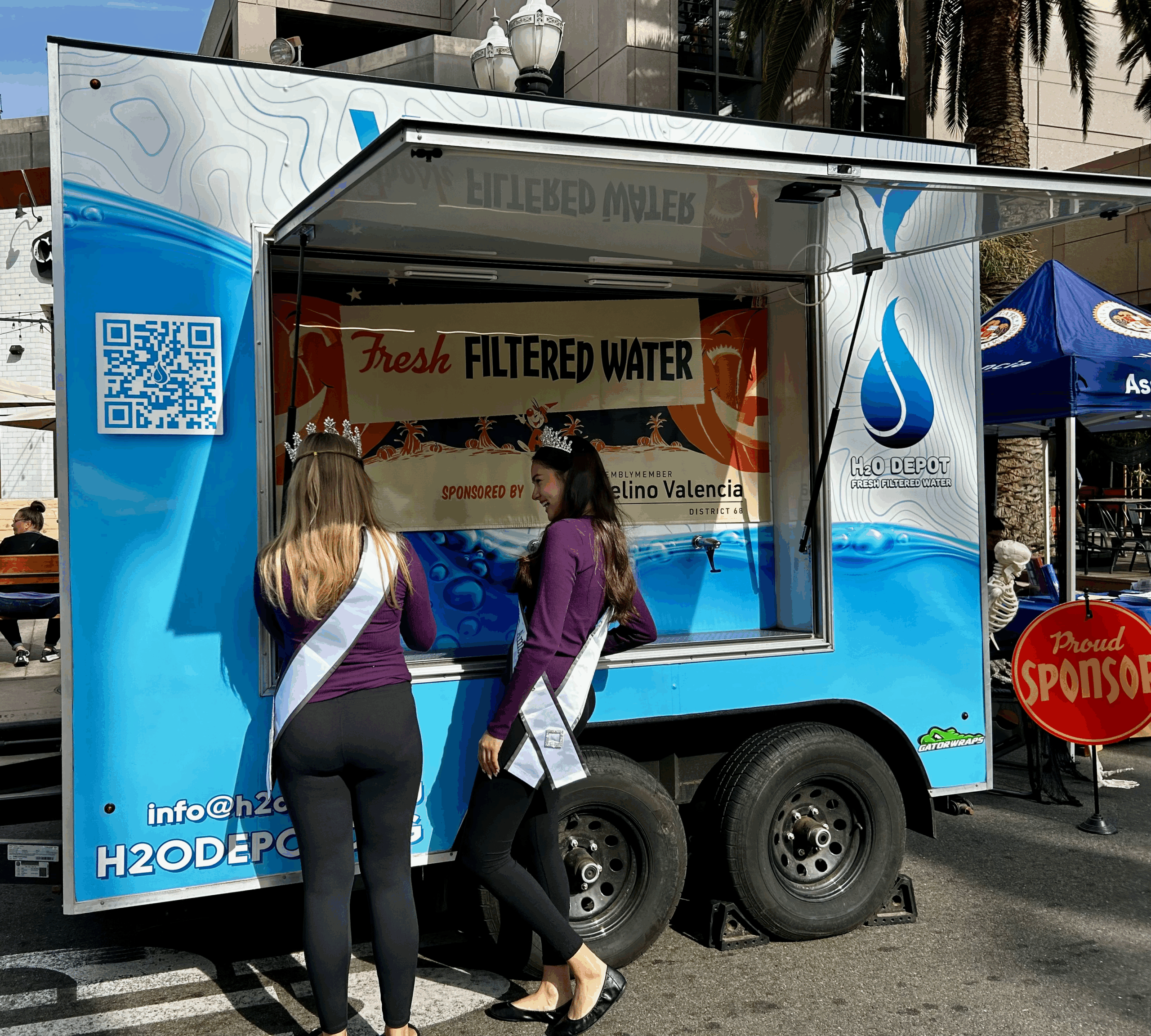 The water refill station at the Anaheim Fall Festival.