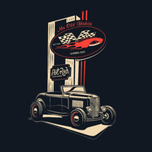 Mr. Old Habits Hot Rods Logo